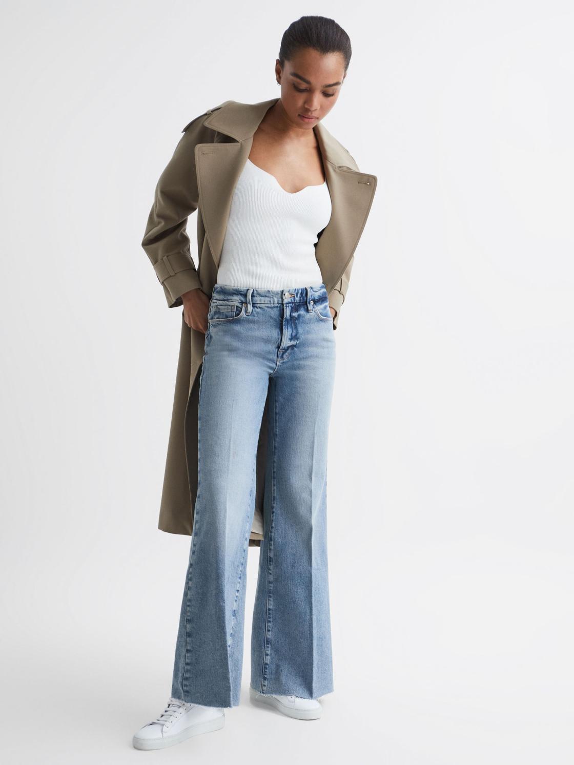 Reiss Jeans | Good American Palazzo Jeans Mid Blue - Women