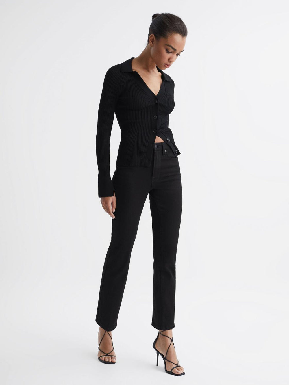 Reiss Jeans | Good American Straight Jeans Black - Women