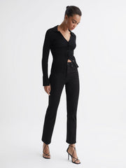 Reiss Jeans | Good American Straight Jeans Black - Women