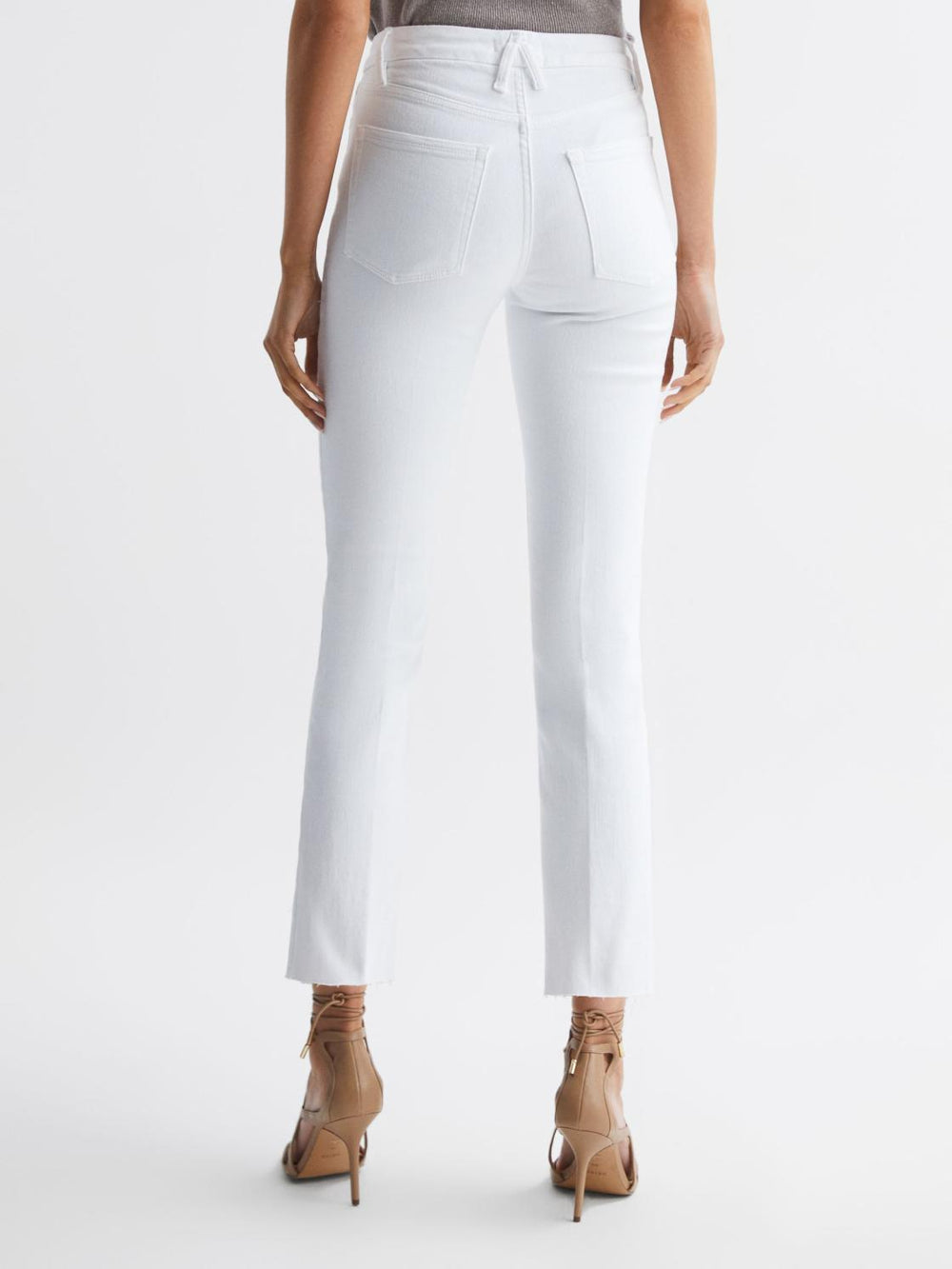 Reiss Jeans | Good American Straight Leg Skinny Jeans White - Women