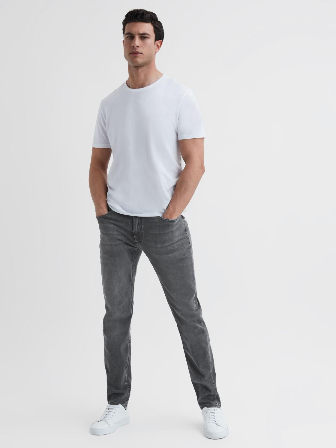 Reiss Jeans | Harry Super Skinny Washed Jeans Washed Grey - Men
