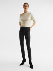 Reiss Jeans | Hoxton PAIGE Coated Skinny Jeans Black - Women