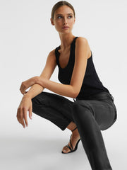 Reiss Jeans | Hoxton PAIGE Coated Skinny Jeans Black - Women