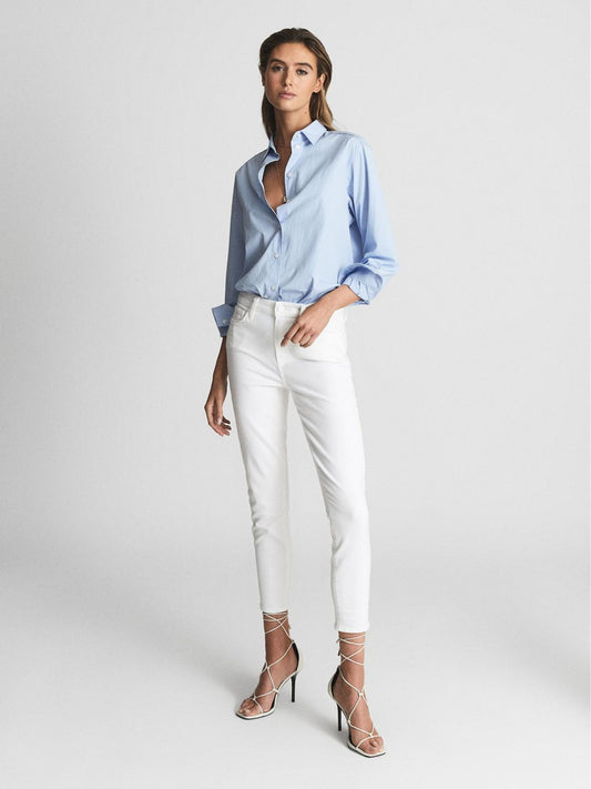 Reiss Jeans | Hoxton Paige Cropped Skinny Jeans White - Women