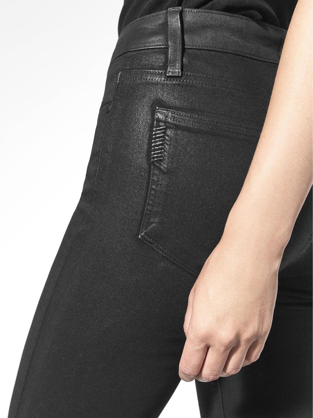 Reiss Jeans | Hoxton Paige High Coated Skinny Jeans Black - Women