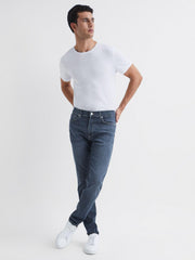 Reiss Jeans | James Jersey Slim Fit Washed Jeans Washed Indigo - Men