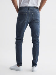 Reiss Jeans | James Jersey Slim Fit Washed Jeans Washed Indigo - Men