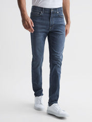 Reiss Jeans | James Jersey Slim Fit Washed Jeans Washed Indigo - Men