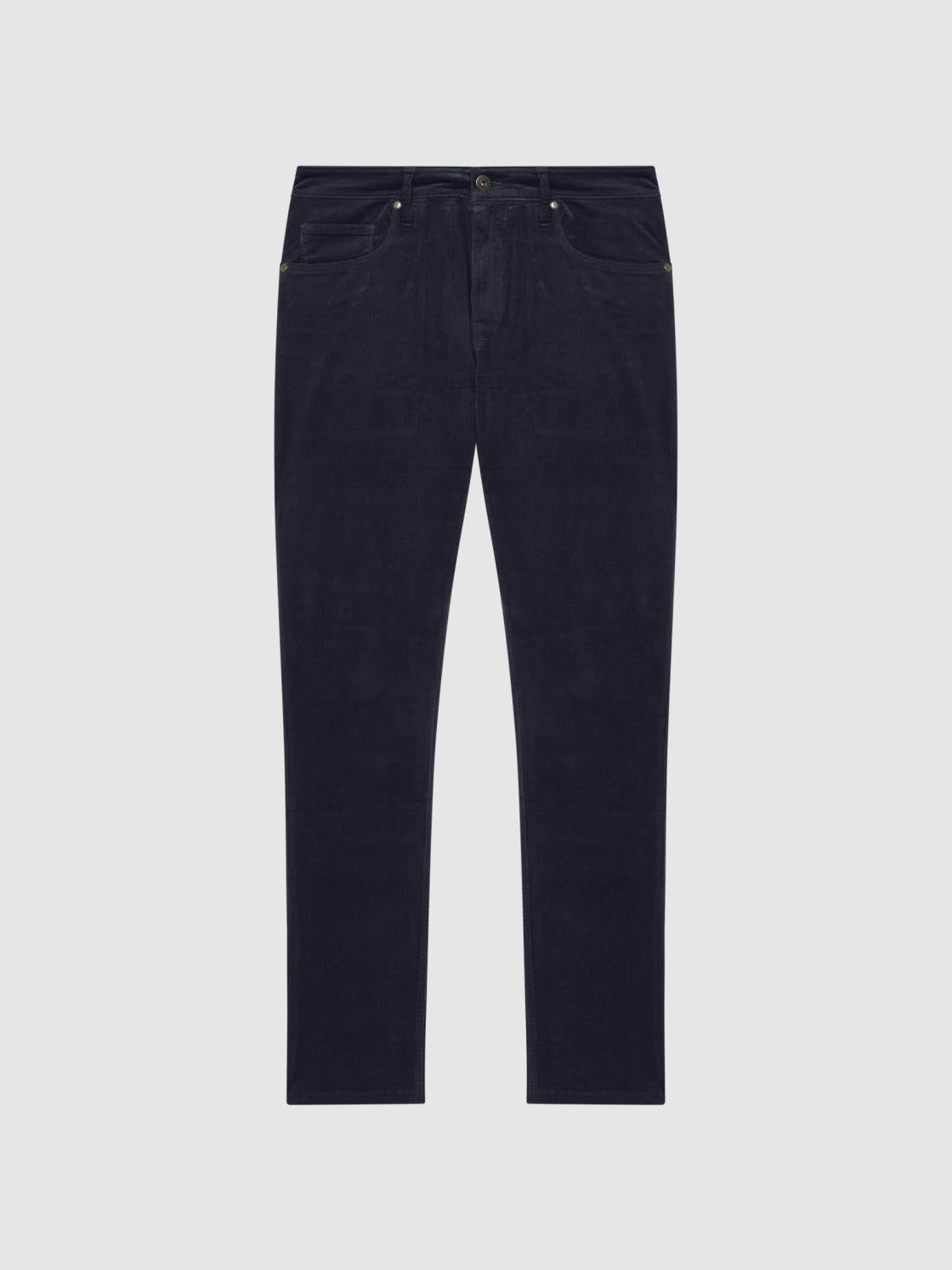 Reiss Jeans | Lennox Paige High Stretch Slim Fit Corduroy Jeans Deep Anchor - Men