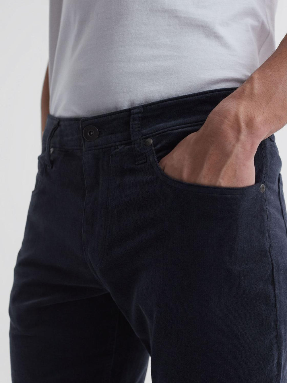 Reiss Jeans | Lennox Paige High Stretch Slim Fit Corduroy Jeans Deep Anchor - Men