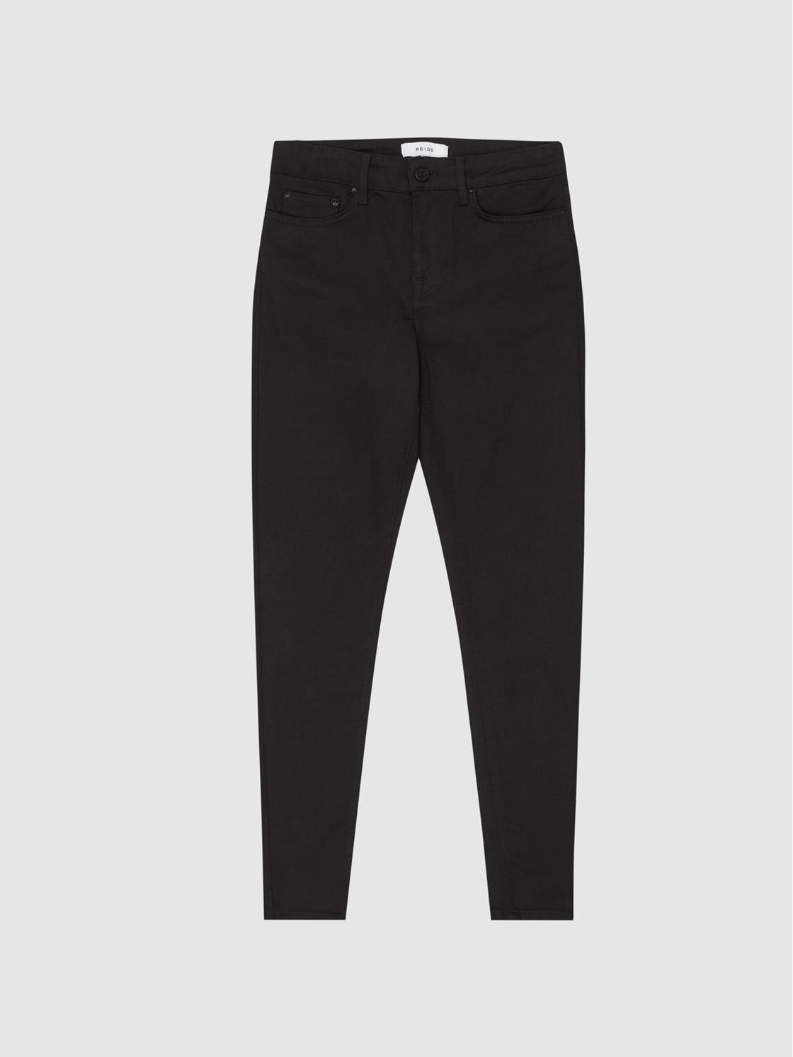 Reiss Jeans | Lux Mid Rise Skinny Jeans Black - Women