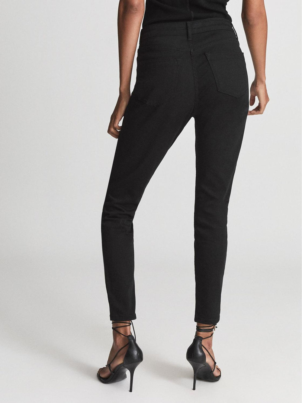 Reiss Jeans | Lux Mid Rise Skinny Jeans Black - Women