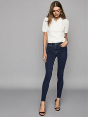Reiss Jeans | Lux Mid Rise Skinny Jeans Indigo - Women