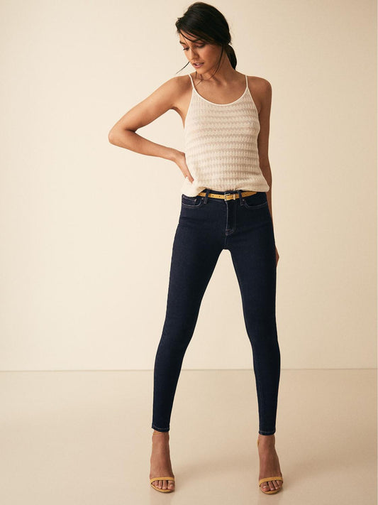 Reiss Jeans | Lux Mid Rise Skinny Jeans Indigo - Women