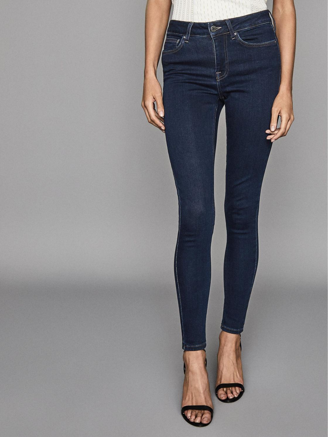 Reiss Jeans | Lux Mid Rise Skinny Jeans Indigo - Women