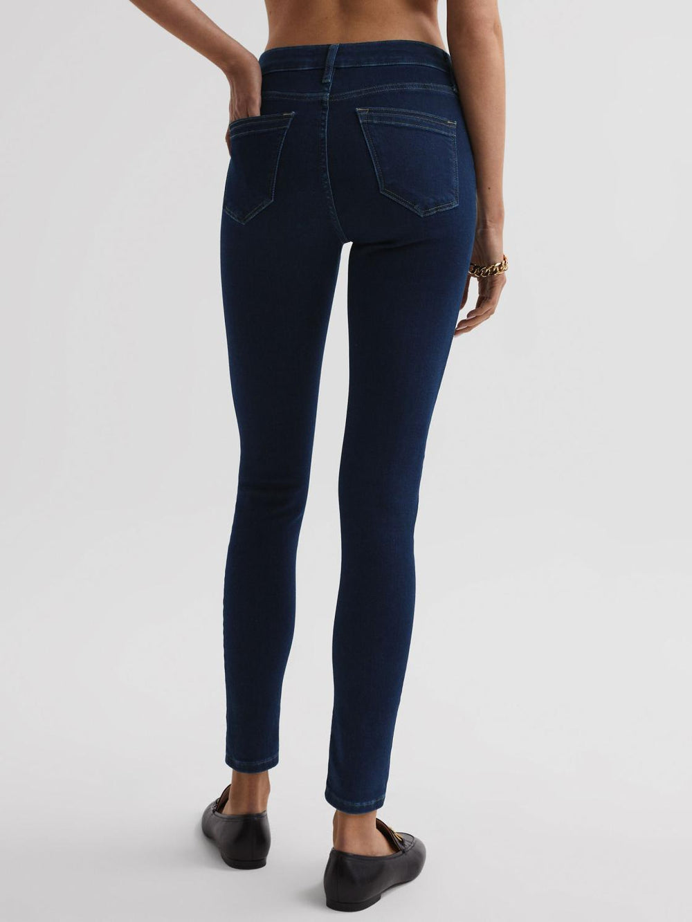 Reiss Jeans | Lux Mid Rise Skinny Jeans Indigo - Women