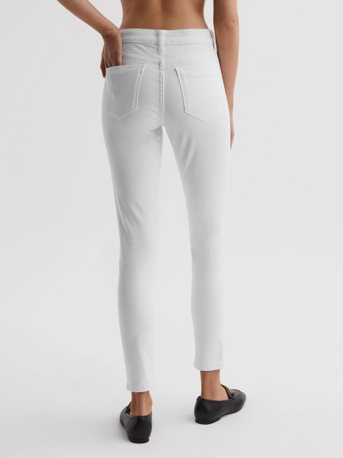 Reiss Jeans | Lux Mid Rise Skinny Jeans White - Women