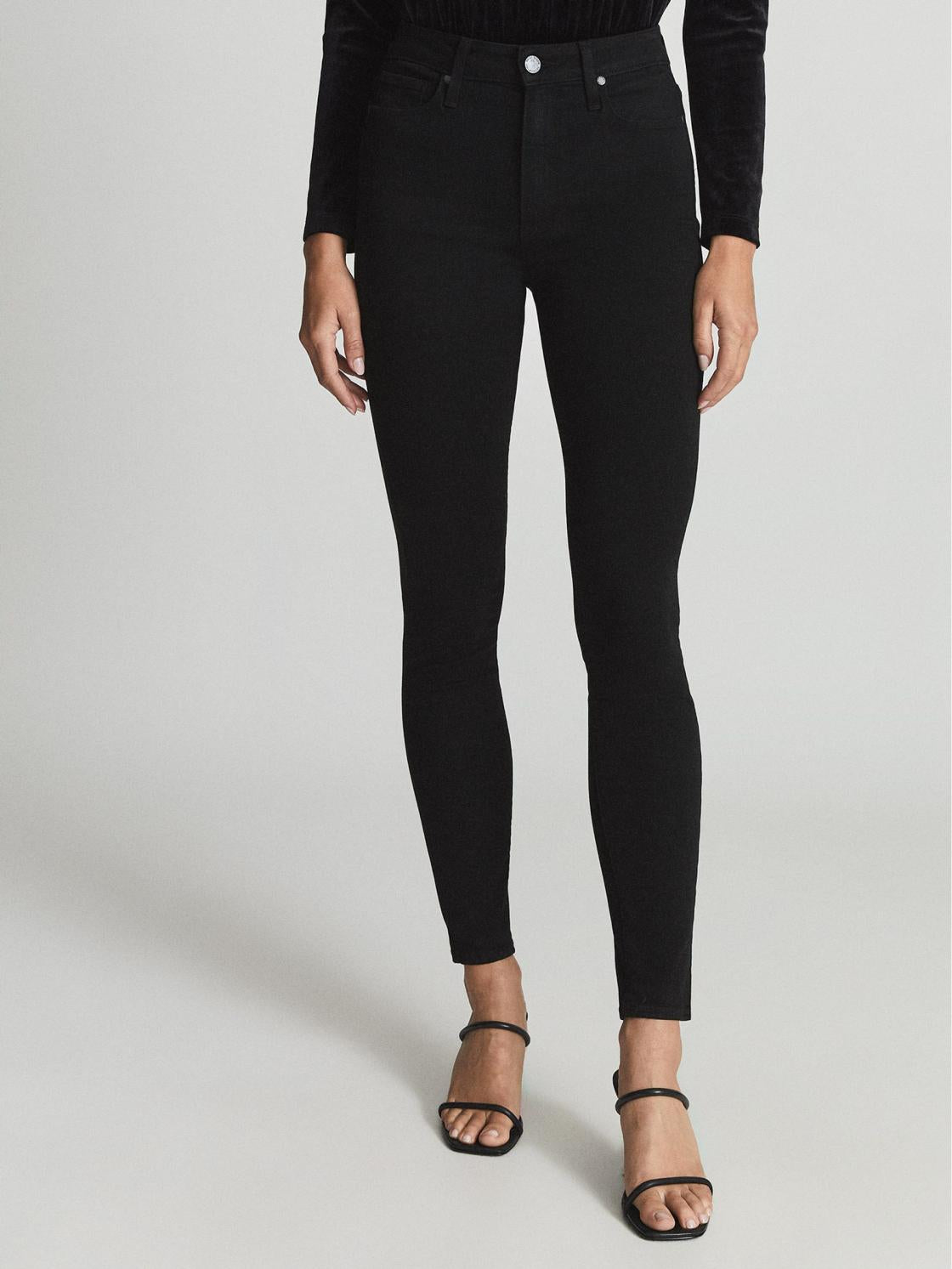 Reiss Jeans | Margot Paige High Rise Stretch Skinny Jeans Black - Women