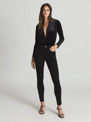 Reiss Jeans | Margot Paige High Rise Stretch Skinny Jeans Black - Women