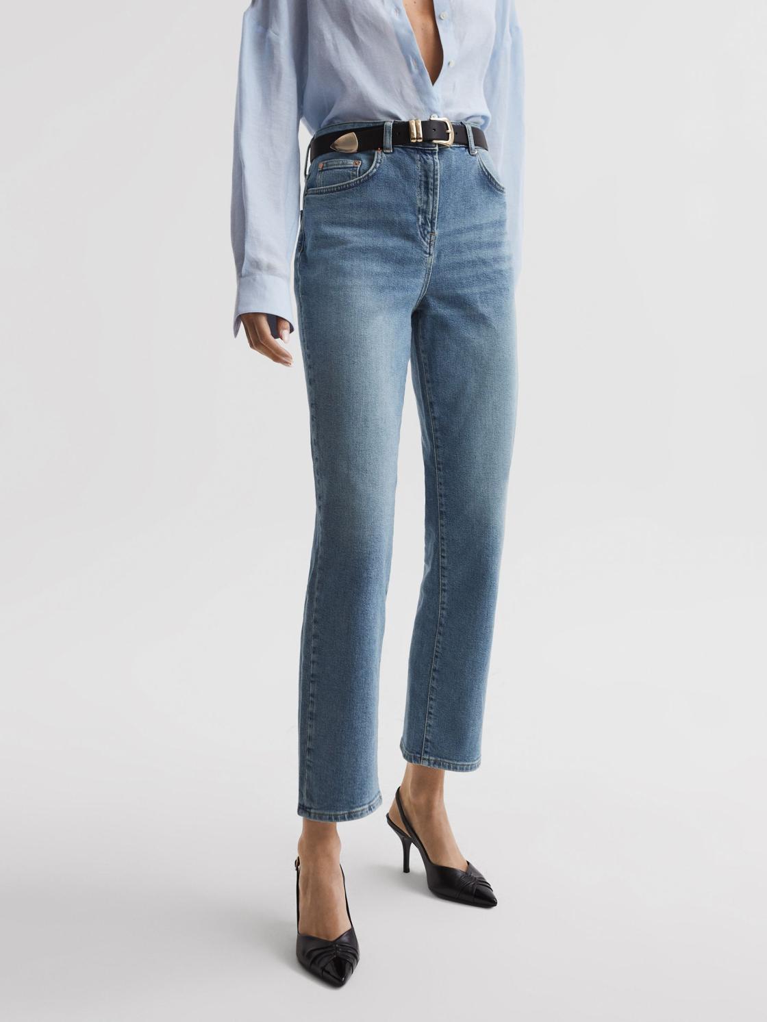 Reiss Jeans | Phillipa Straight Leg Boyfriend Jeans Light Blue - Women