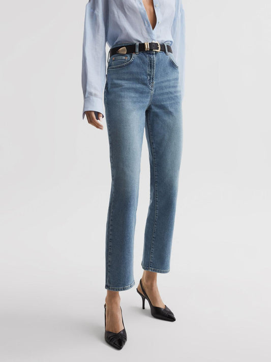 Reiss Jeans | Phillipa Straight Leg Boyfriend Jeans Light Blue - Women