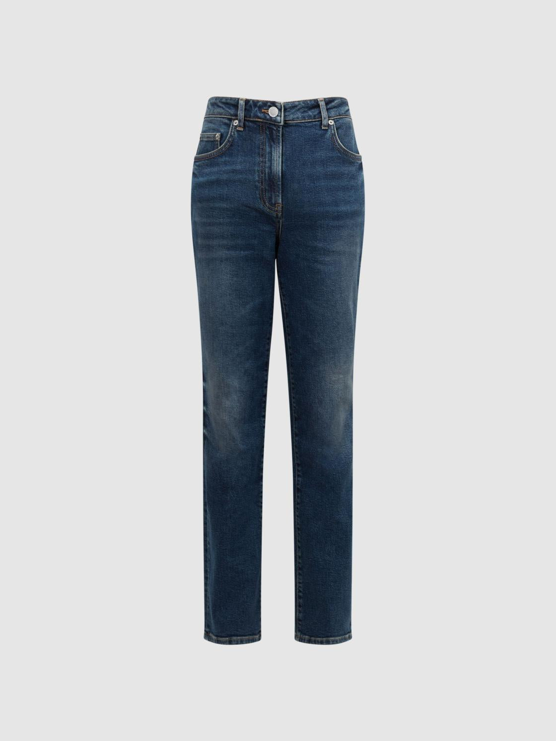 Reiss Jeans | Phillipa Straight Leg Boyfriend Jeans Mid Blue - Women