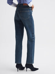 Reiss Jeans | Phillipa Straight Leg Boyfriend Jeans Mid Blue - Women