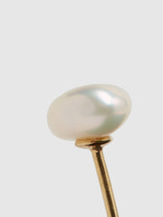 Reiss Jewellery | Baroque Maria Black Stud Earring Gold - Women