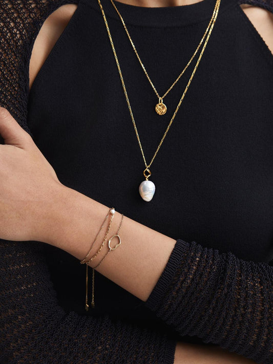 Reiss Jewellery | Cantare Maria Black Bracelet Gold - Women