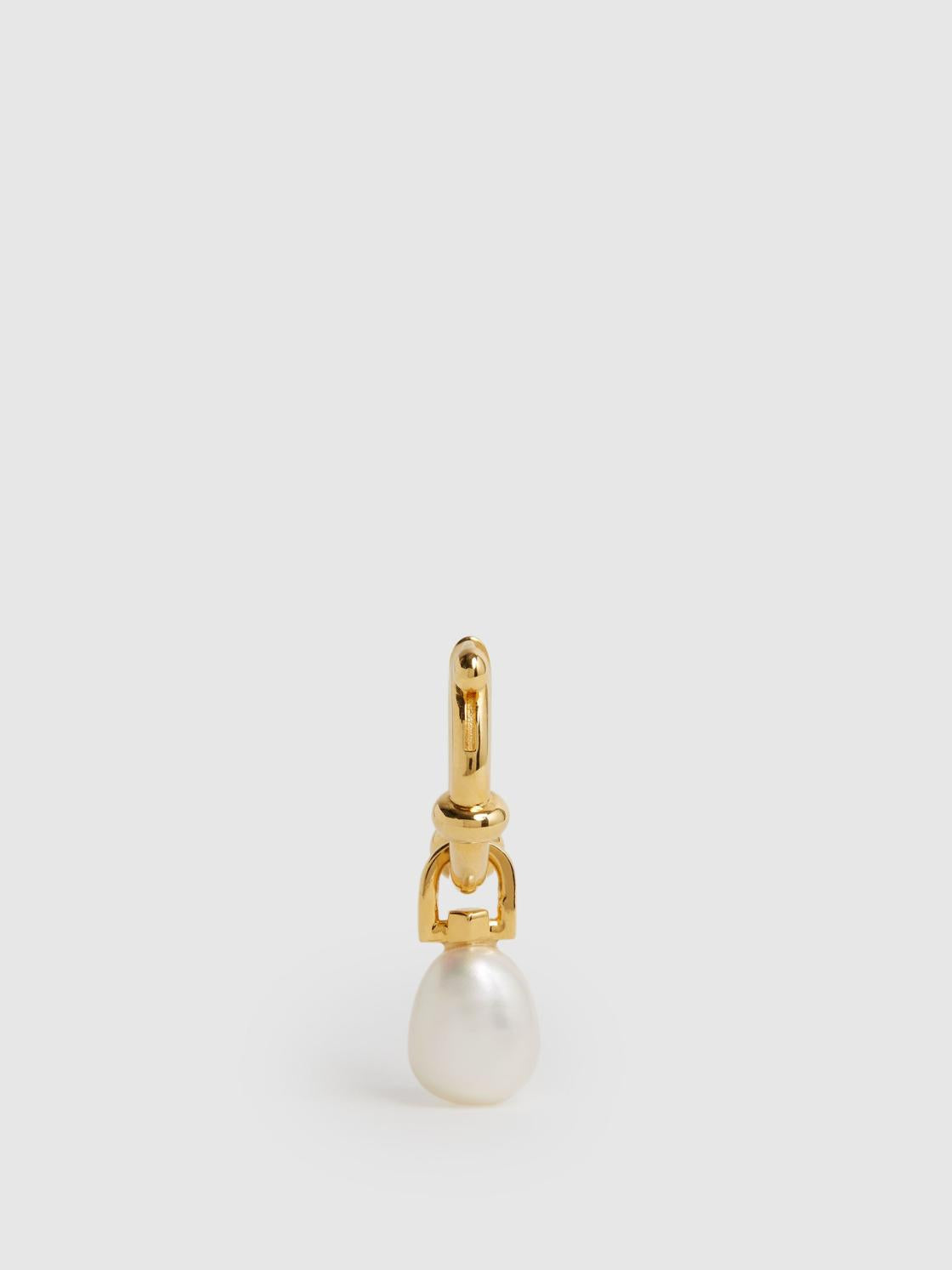 Reiss Jewellery | Cha Cha Maria Black Pearl Hoop Earring Gold - Women