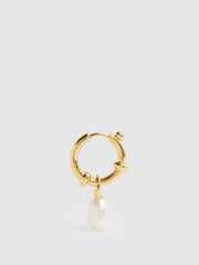 Reiss Jewellery | Cha Cha Maria Black Pearl Hoop Earring Gold - Women