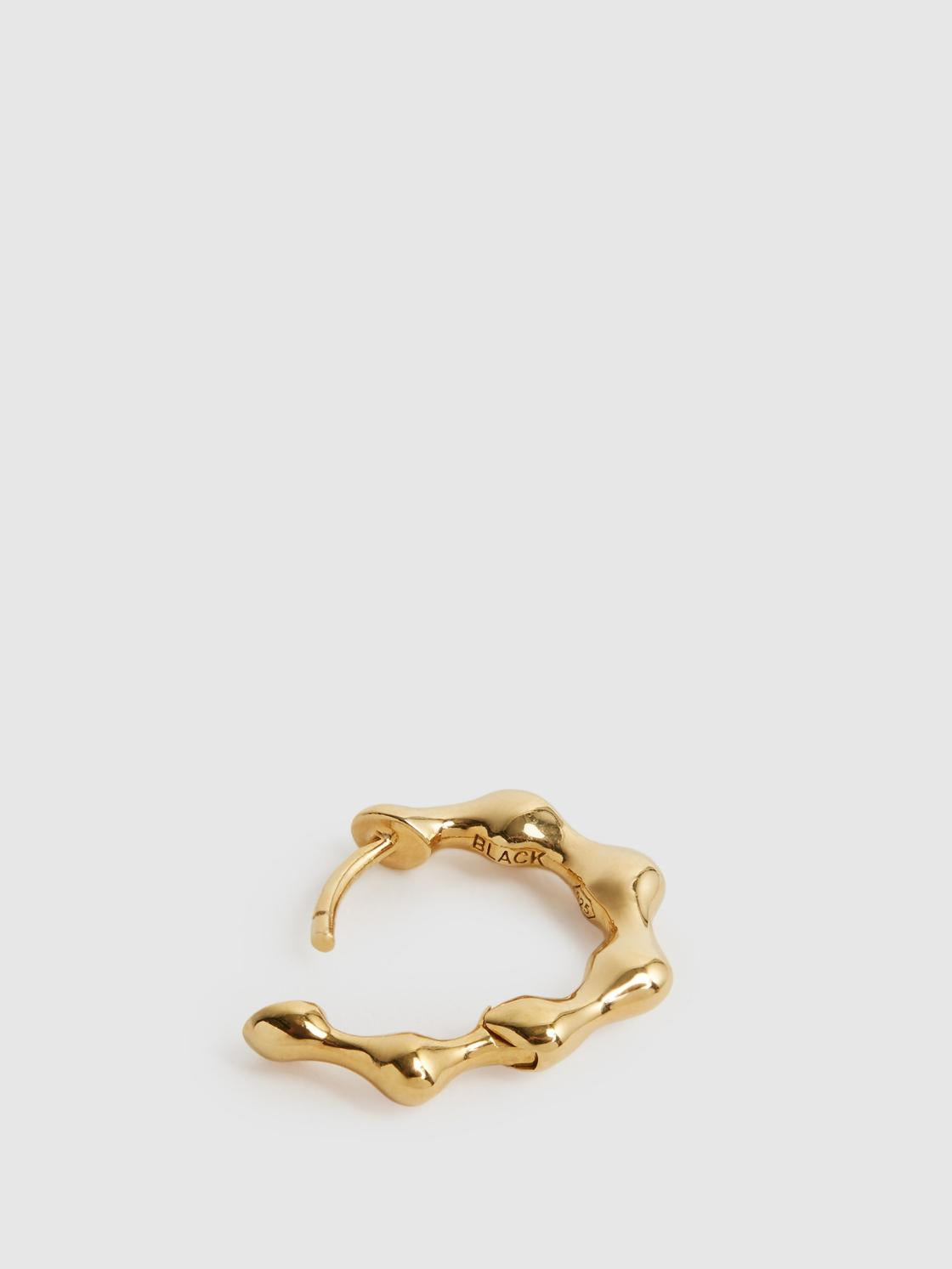 Reiss Jewellery | Milla 11 Maria Black Huggie Earring Gold - Women