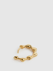 Reiss Jewellery | Milla 11 Maria Black Huggie Earring Gold - Women