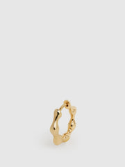 Reiss Jewellery | Milla 11 Maria Black Huggie Earring Gold - Women