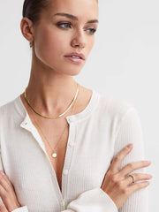 Reiss Jewellery | Mio Maria Black Chain Necklace Gold - Women