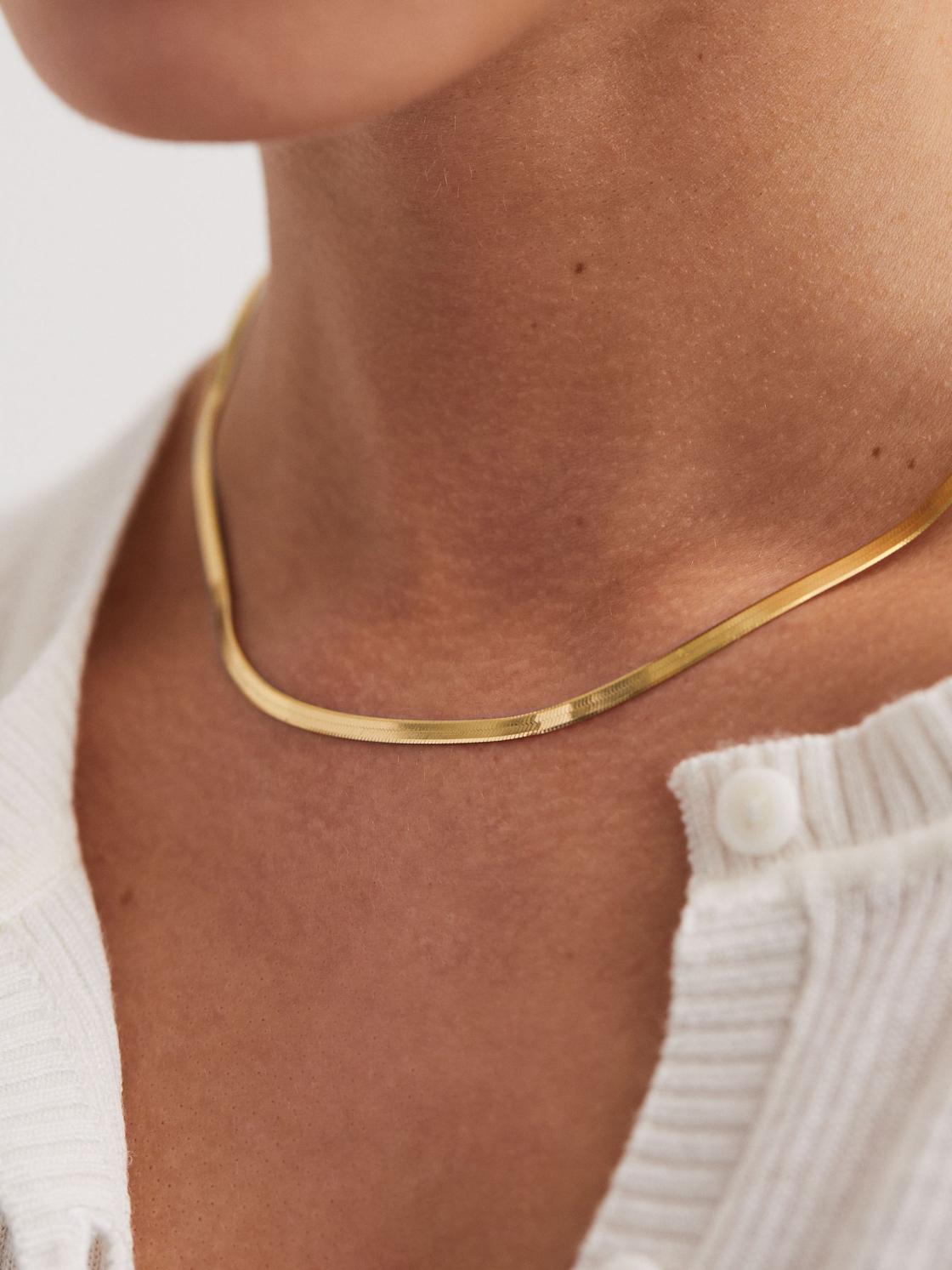 Reiss Jewellery | Mio Maria Black Chain Necklace Gold - Women