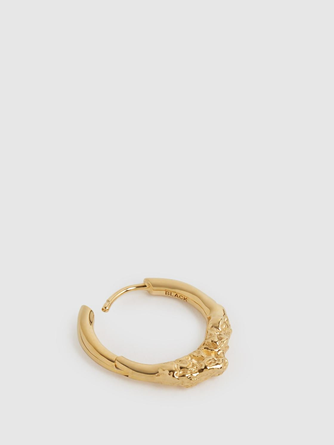 Reiss Jewellery | Miro 8 Maria Black Huggie Earring Gold - Women