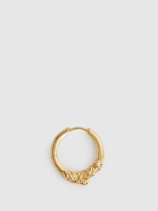 Reiss Jewellery | Miro 8 Maria Black Huggie Earring Gold - Women