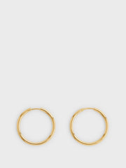 Reiss Jewellery | Senorita 20 Maria Black Hoop Earrings Gold - Women