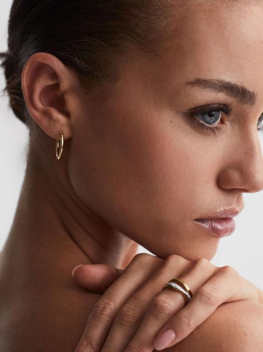 Reiss Jewellery | Soma Maria Black Ring Gold - Women