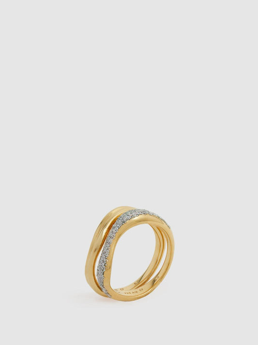 Reiss Jewellery | Soma Maria Black Ring Gold - Women