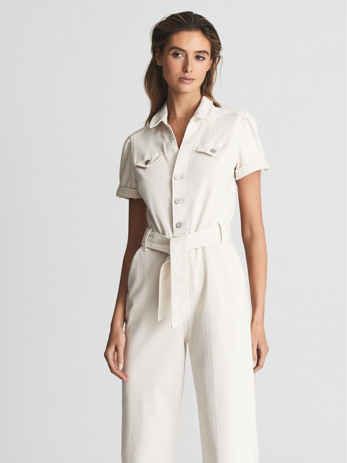 Reiss Jumpsuits | Anessa Paige Anessa Denim Jumpsuit Ecru - Women