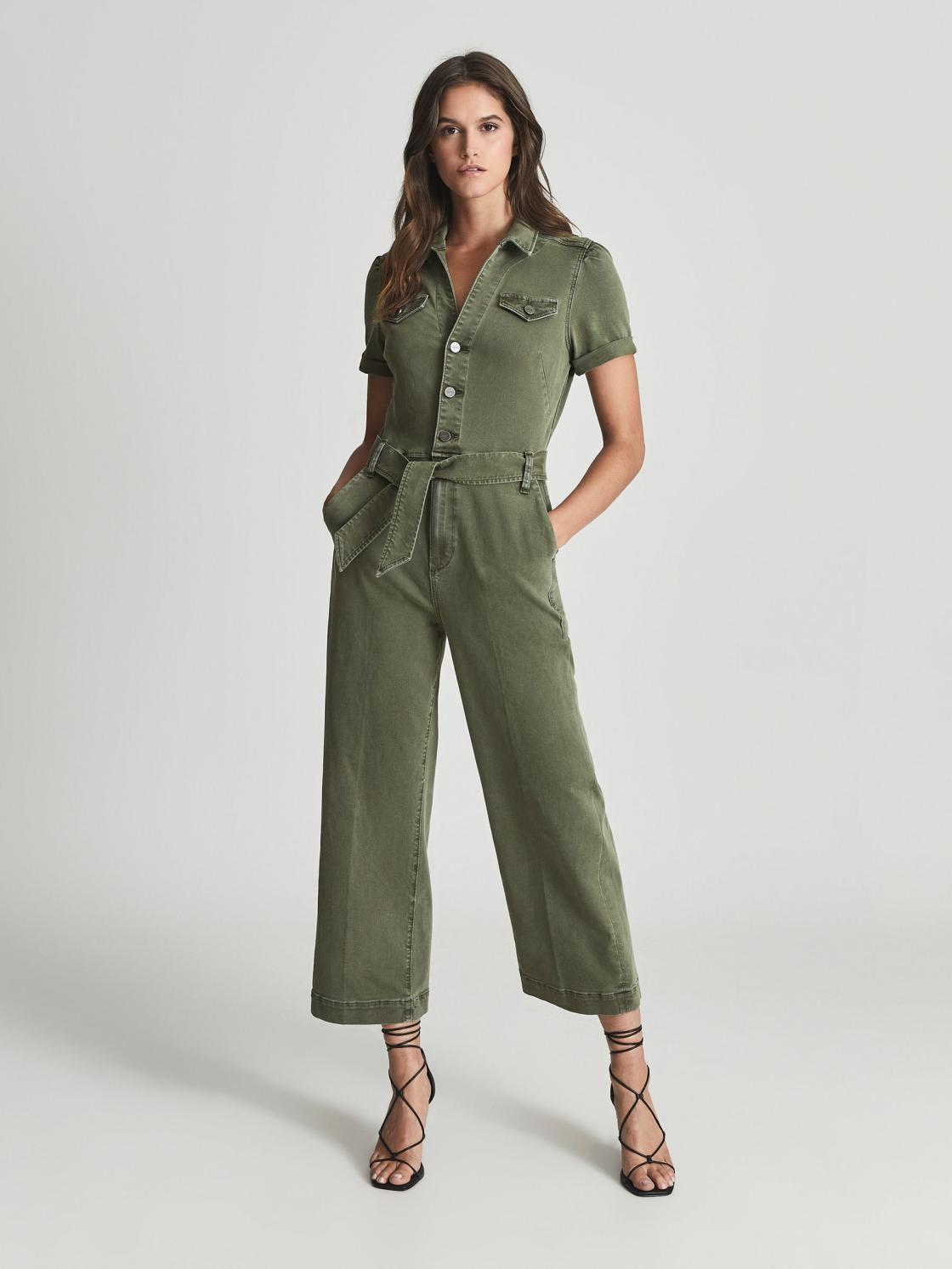 Reiss Jumpsuits | Anessa Paige Anessa Denim Jumpsuit Green - Women