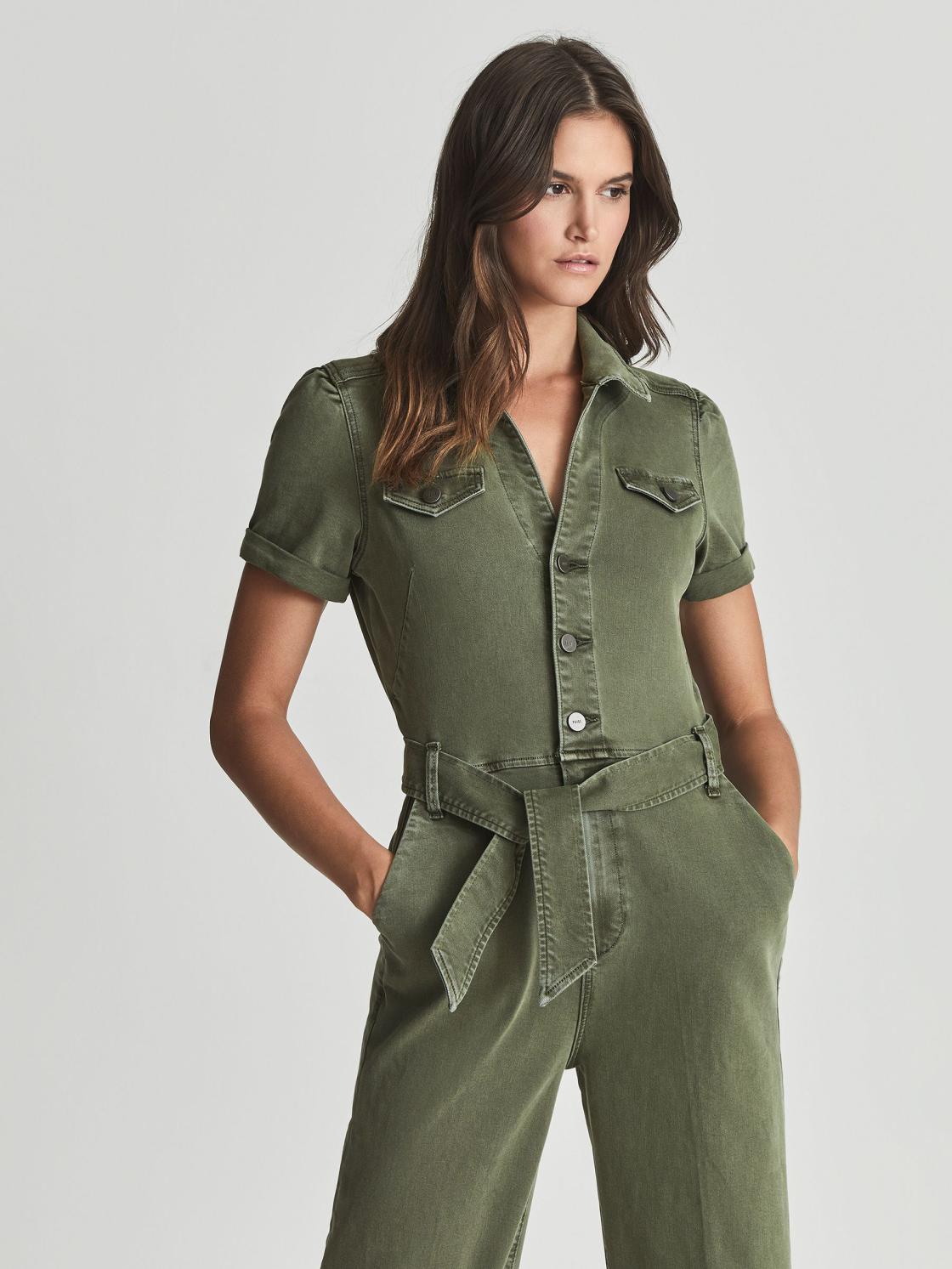 Reiss Jumpsuits | Anessa Paige Anessa Denim Jumpsuit Green - Women