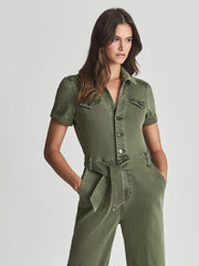 Reiss Jumpsuits | Anessa Paige Anessa Denim Jumpsuit Green - Women