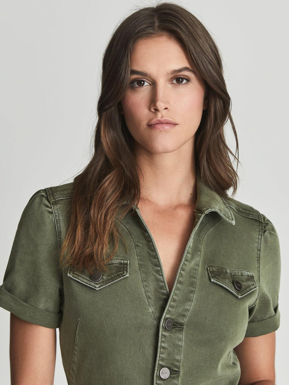 Reiss Jumpsuits | Anessa Paige Anessa Denim Jumpsuit Green - Women