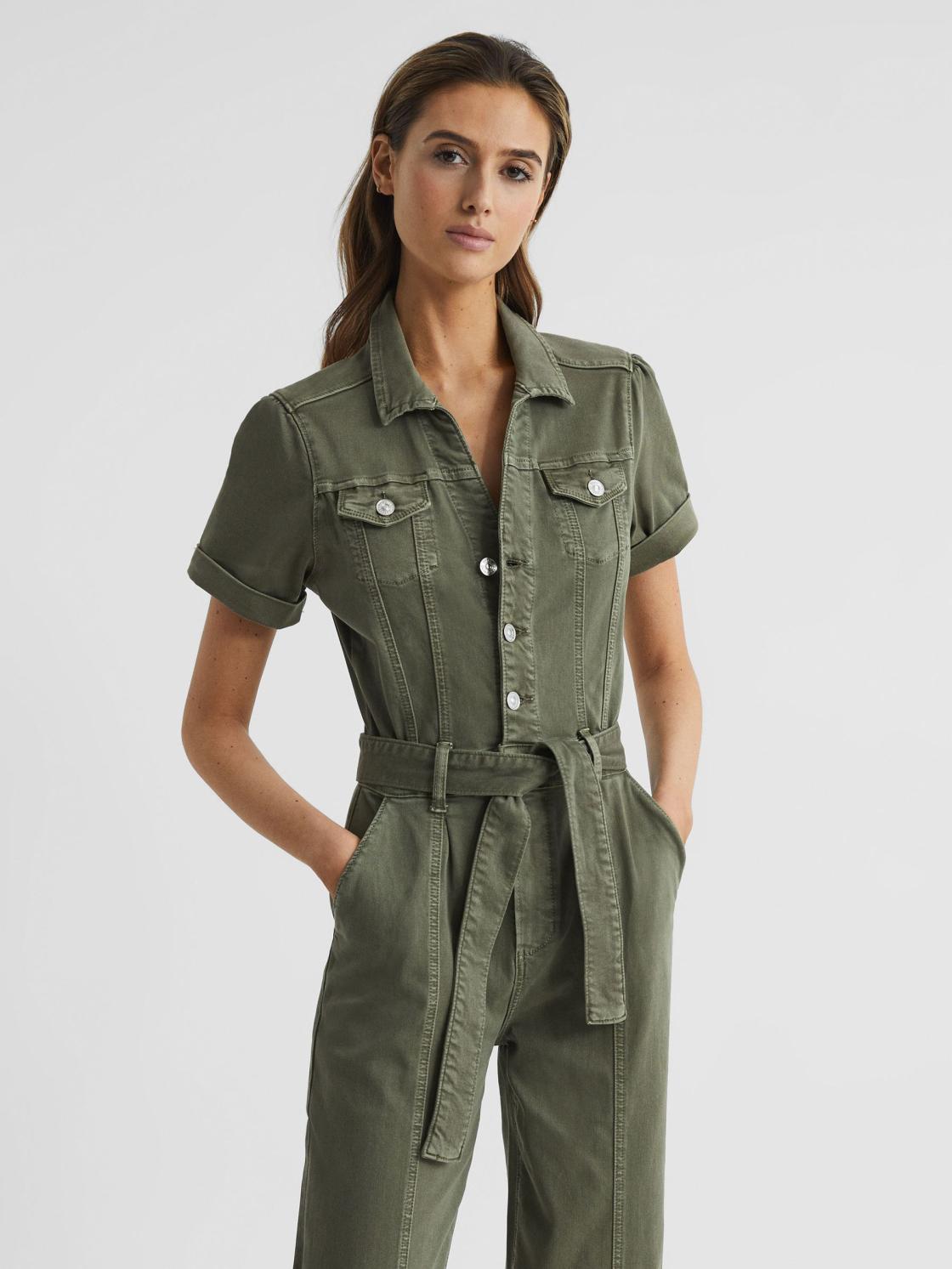 Reiss Jumpsuits | Brooklyn Paige Belted Jumpsuit Vintage Ivy Green - Women