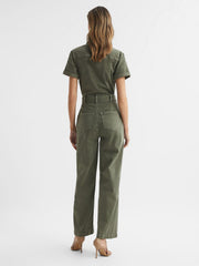 Reiss Jumpsuits | Brooklyn Paige Belted Jumpsuit Vintage Ivy Green - Women