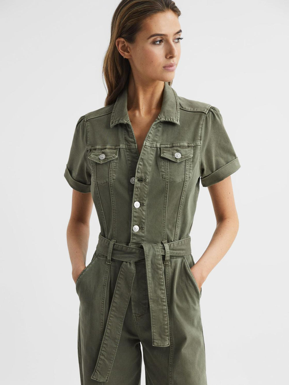 Reiss Jumpsuits | Brooklyn Paige Belted Jumpsuit Vintage Ivy Green - Women