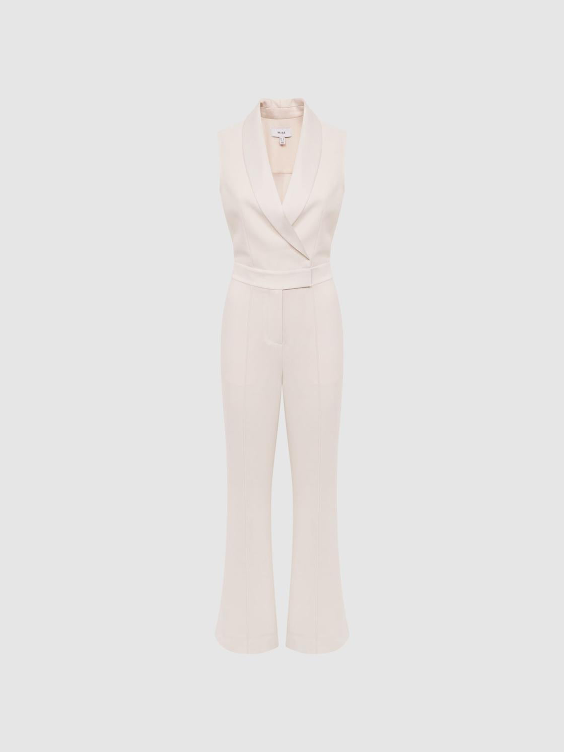 Reiss Jumpsuits | Dani Tuxedo Jumpsuit Ivory - Women